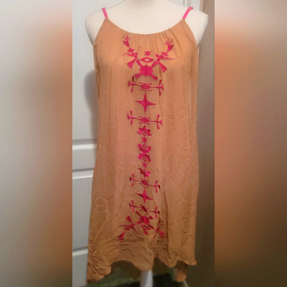Nwt Aryn K High Low Silk Sleeveless Dress Size Medium